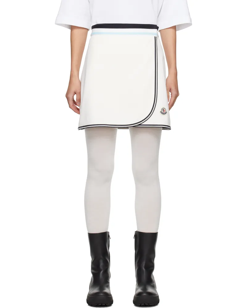 Moncler White Wrap Miniskirt 34