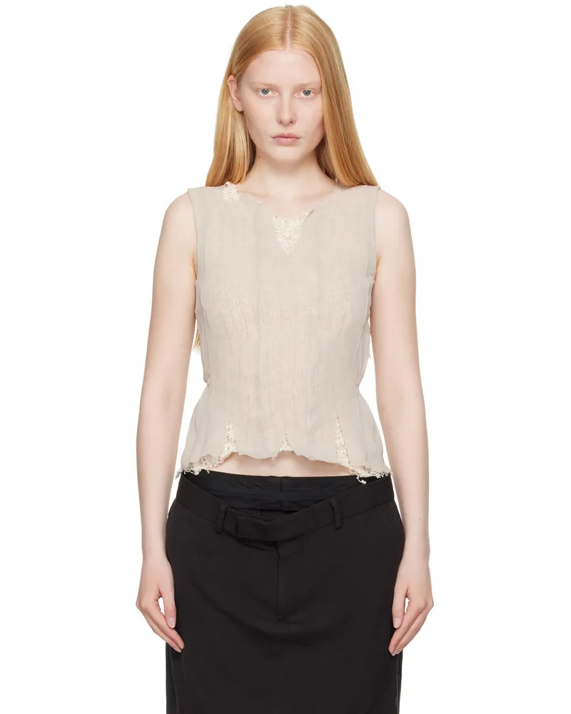 Our Legacy Taupe Ragged Top Taupe