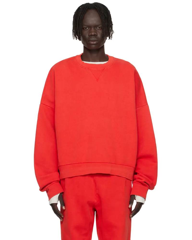 Entire Studios Red Box Crew Sweatshirt Cherry