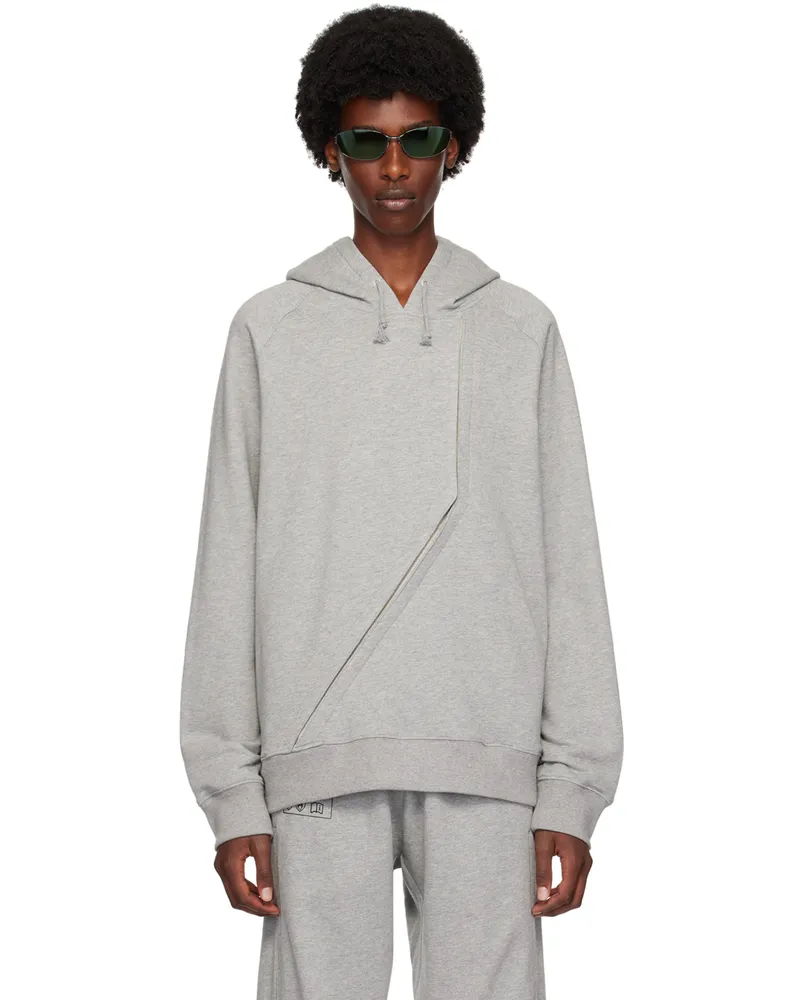 Olly Shinder Gray Split Hoodie Grey
