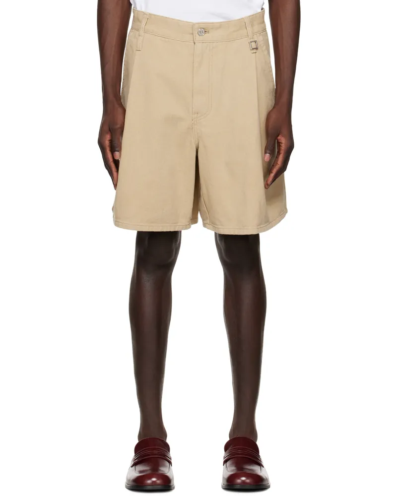 Wooyoungmi Beige Pleated Shorts Beige