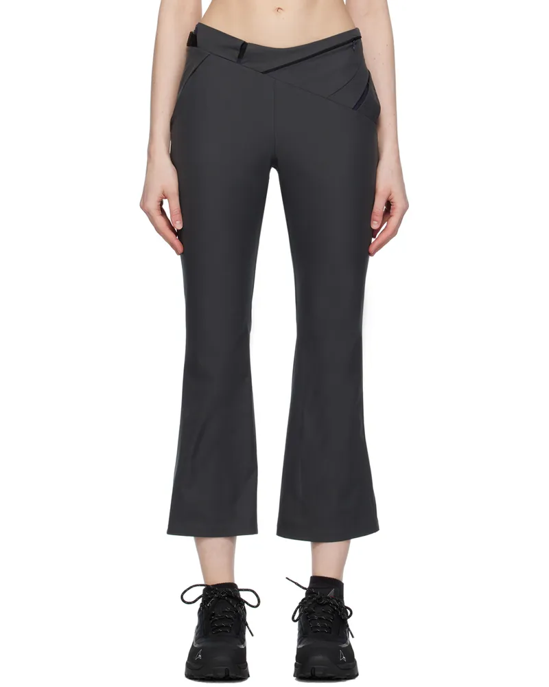 Hyein Seo Black Pocket Trousers Charcoal
