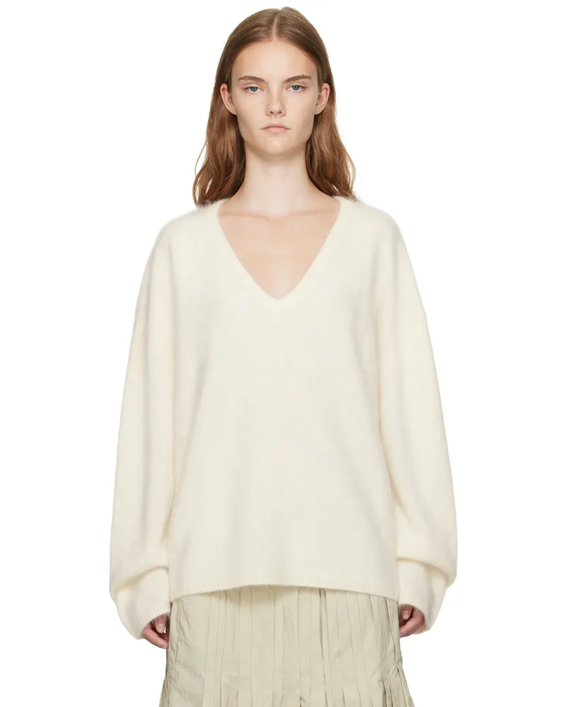 Lisa Yang White Margareta Sweater Cz
