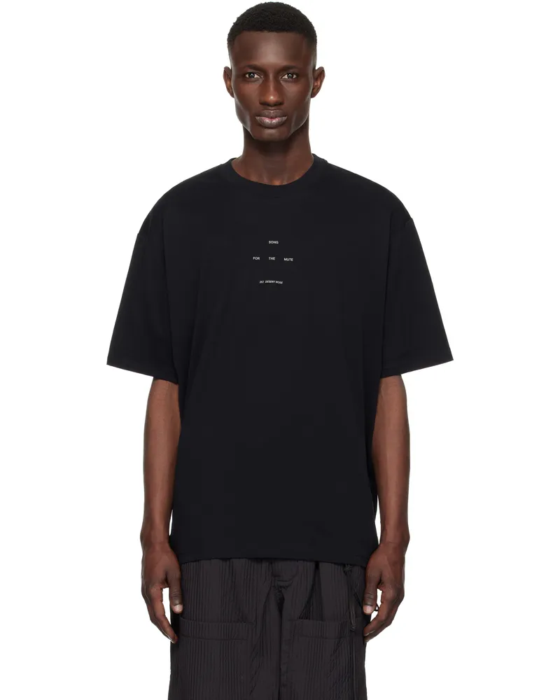 Song For The Mute Black Logo Oversized T-shirt Black