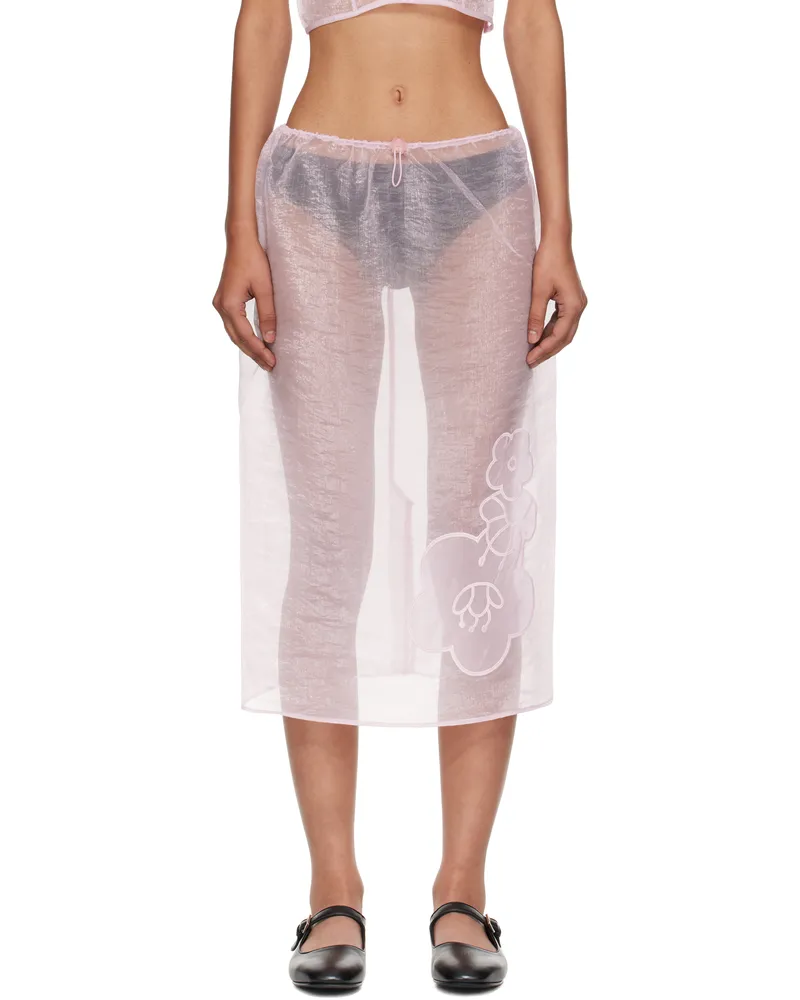 Cecilie Bahnsen Pink Bambi Midi Skirt Blush