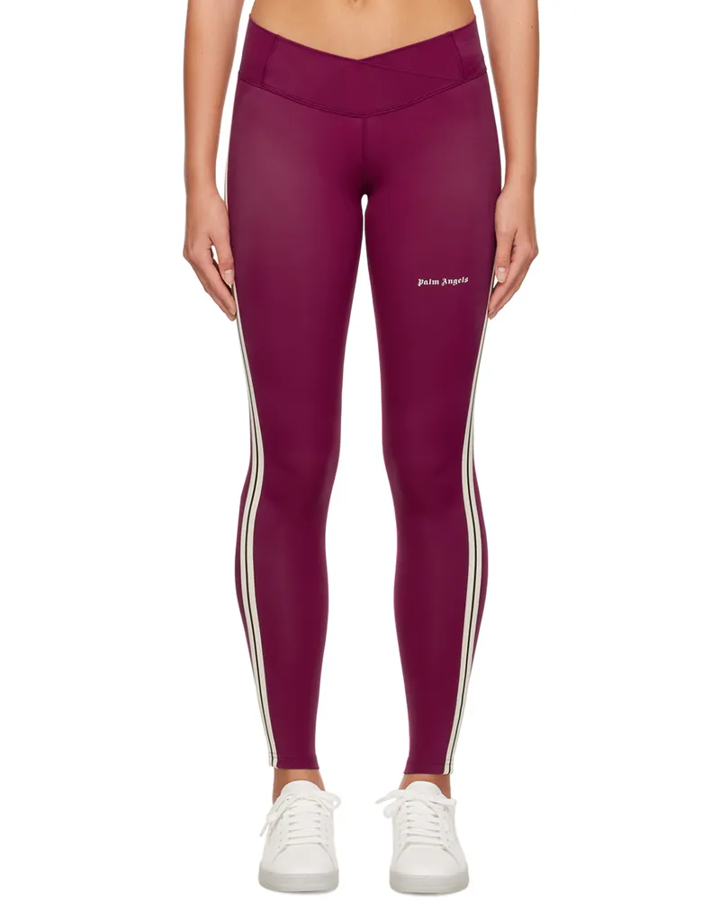 Palm Angels Purple New Classic Leggings Burgundy