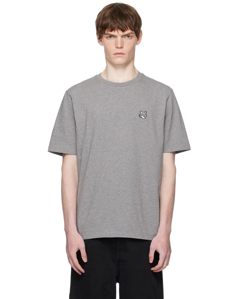 Kitsuné Gray Bold Fox Head Patch Comfort T-shirt H131