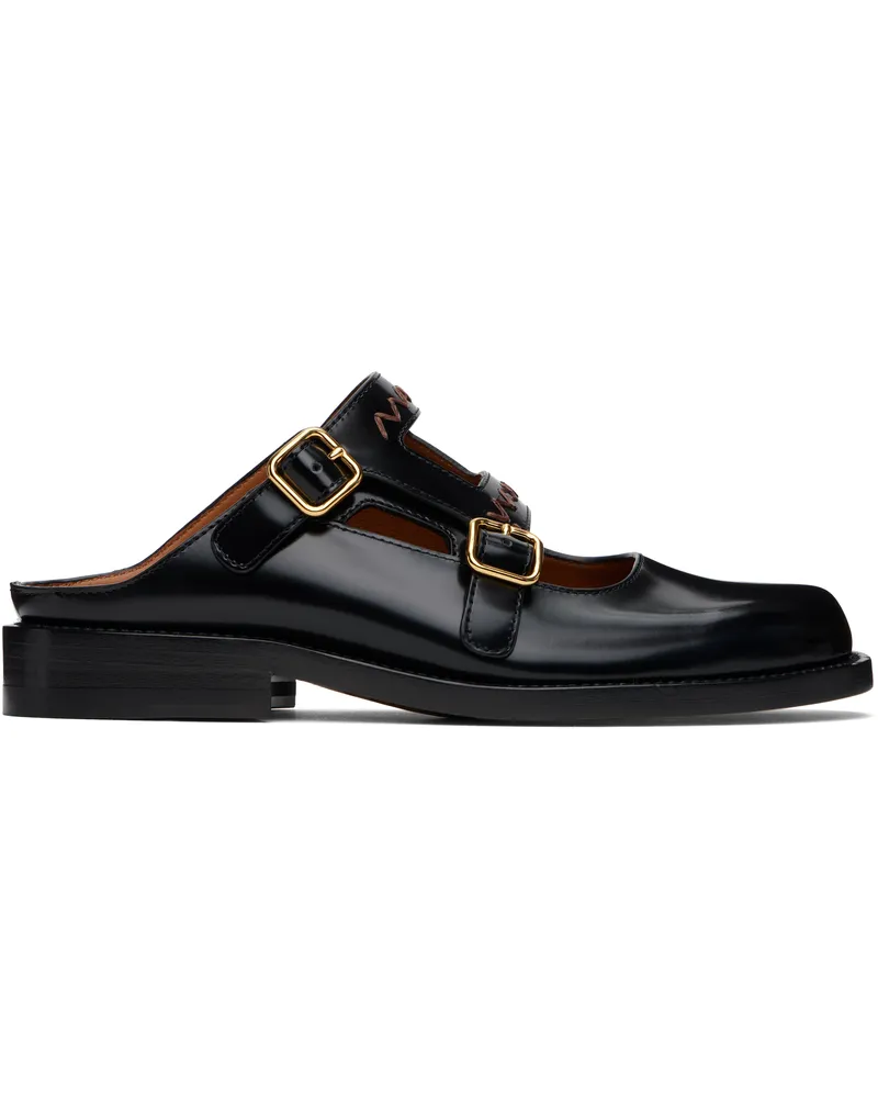 Marni Black Bambi 3.0 Double Buckle Slip-on Loafers 00n99