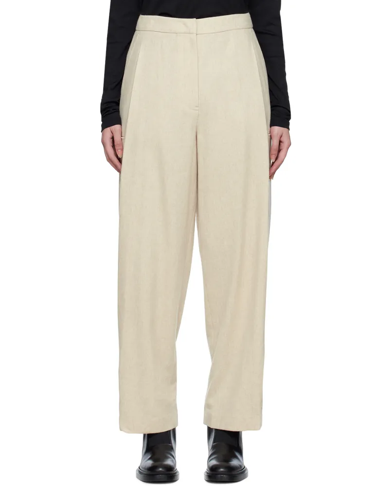 LE 17 SEPTEMBRE Beige Side Pocket Trousers Light