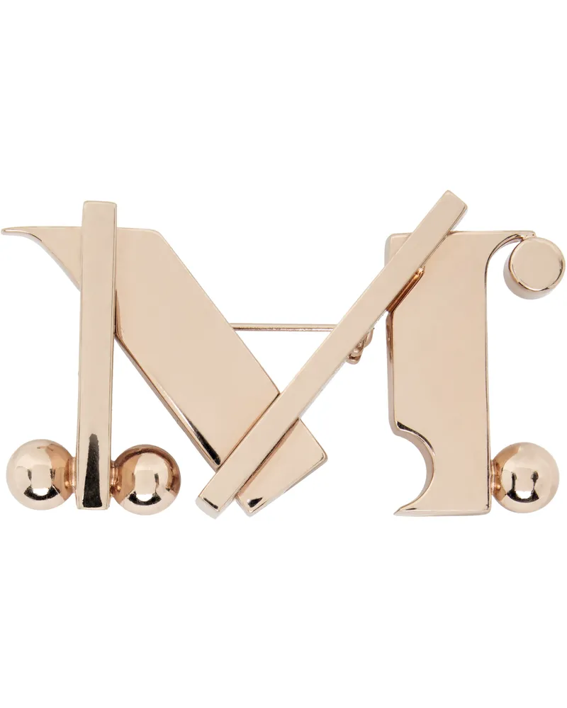 Max Mara Rose Gold Gear M Brooch 001