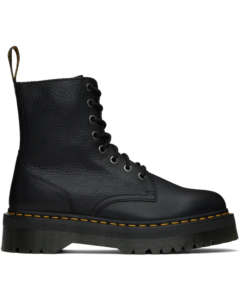 Dr.Martens Black Jadon Pisa Leather Boots Black