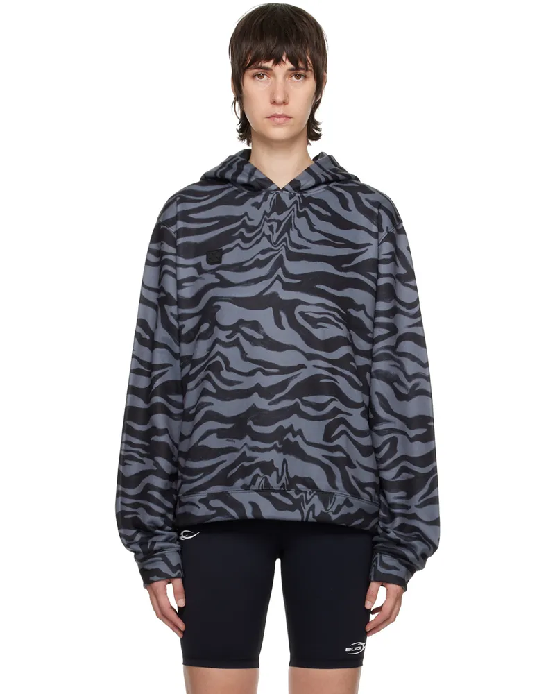 lesugiatelier Gray Printed Hoodie Grey