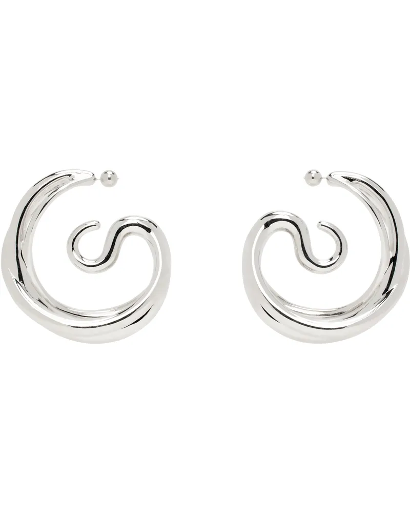 PANCONESI Silver Triptych Large Earrings Copper