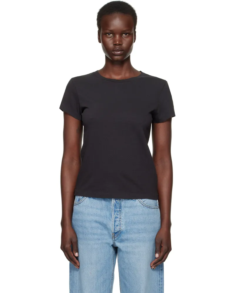 RE/DONE Black Hanes Edition 1960s Slim T-shirt Washed