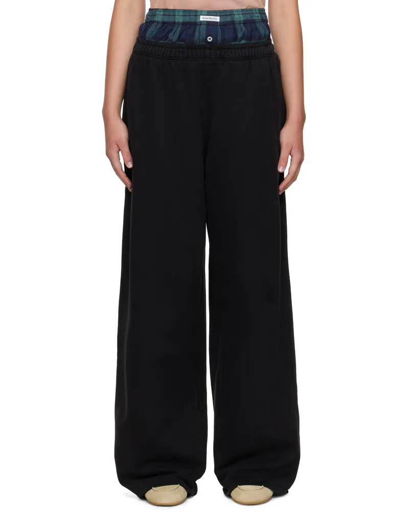 Acne Studios Black Layered Sweatpants Aig