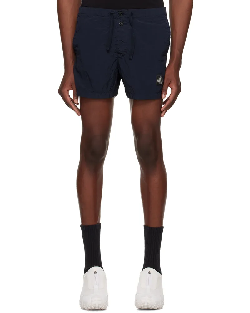 Stone Island Navy Patch Swim Shorts A0020