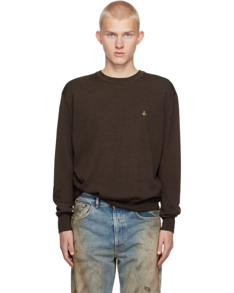 Vivienne Westwood Brown Alex Round Neck Sweater Aw24-d401