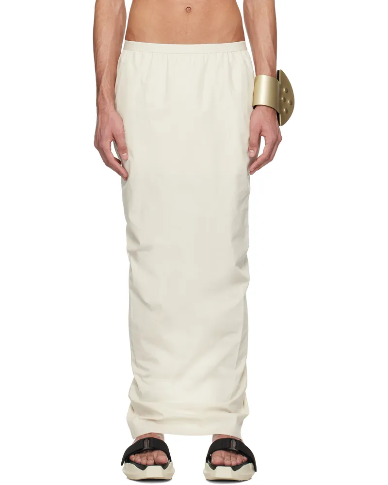 Rick Owens Off-White Hollywood Soft Pillar Long Skirt 41