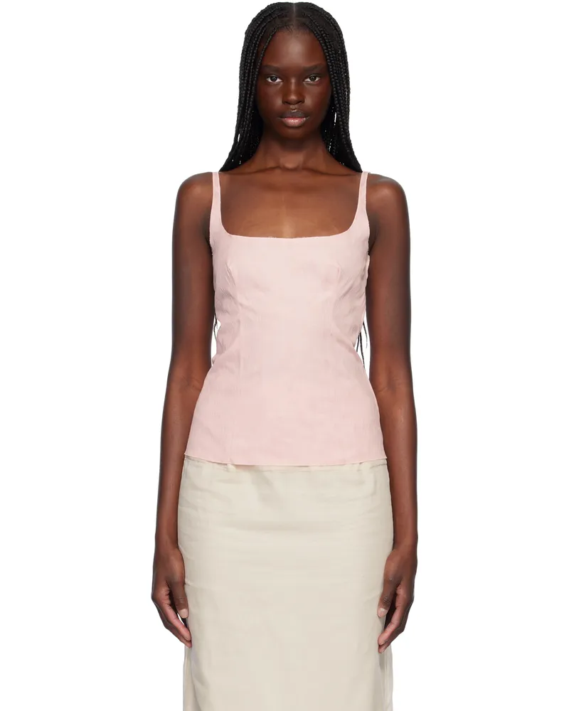 Marni Pink Waves & Drops Jacquard Top Jqc17