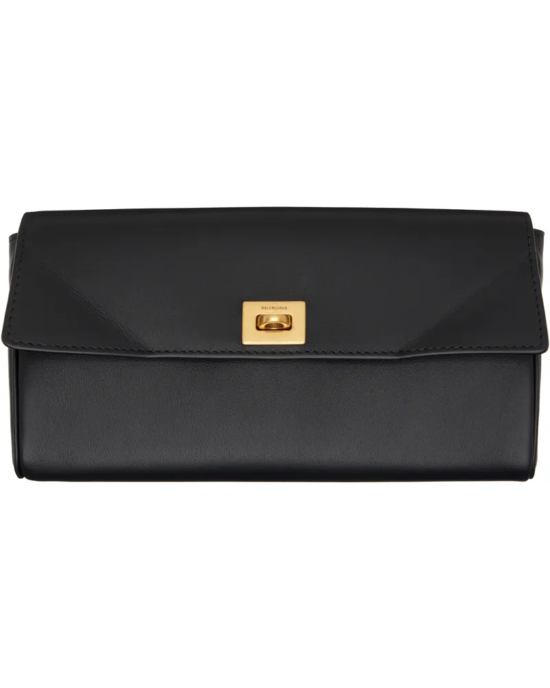 Balenciaga Black Rodeo Continental Wallet 1000