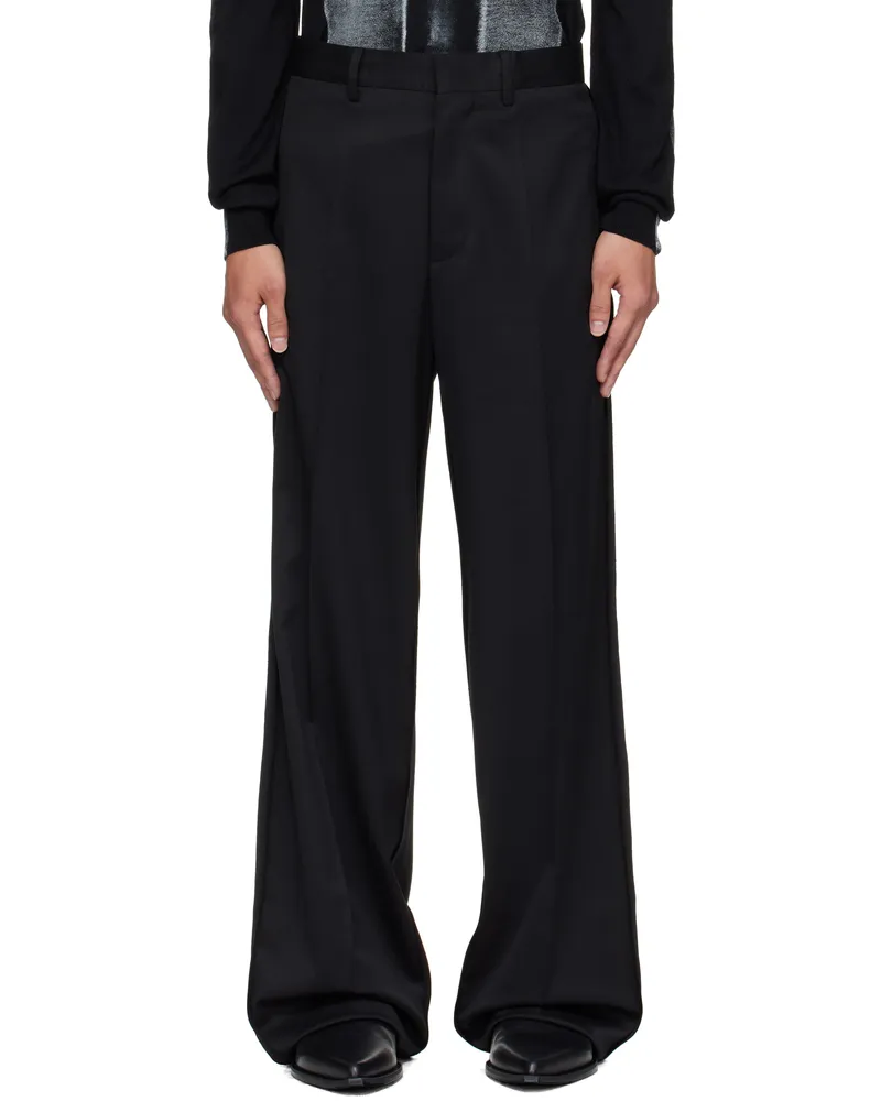 Maison Margiela Black Wool Tailored Trousers 900