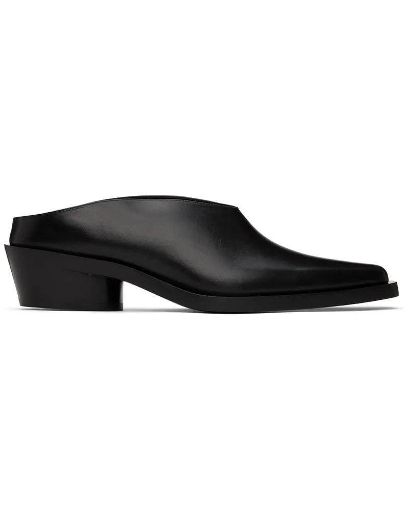 Proenza Schouler Black Bronco Mules 001