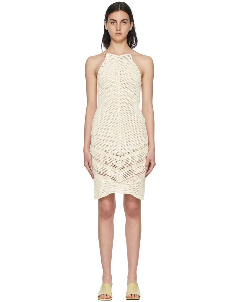 Bottega Veneta White Cotton Mini Dress 2945