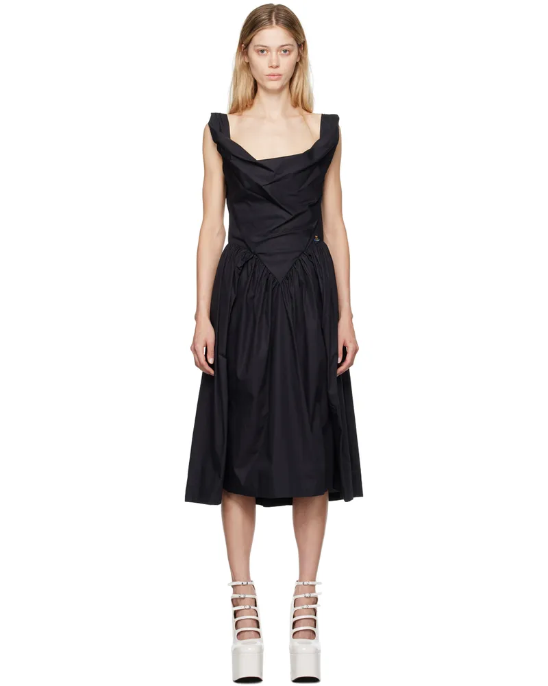 Vivienne Westwood Black Sunday Midi Dress N401