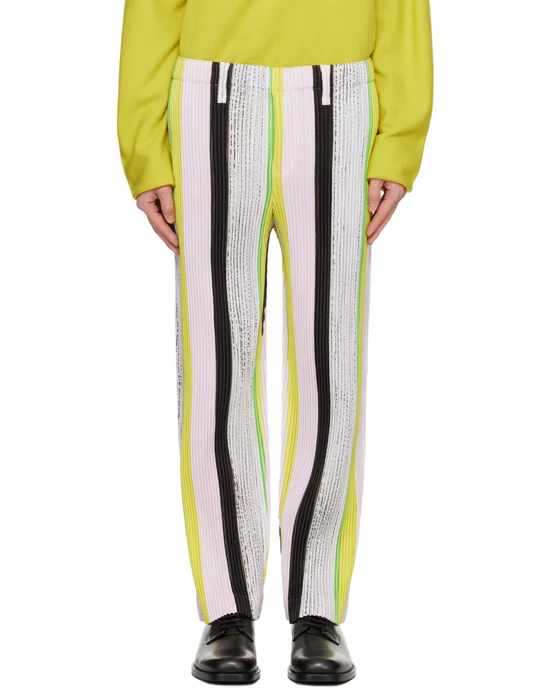 Issey Miyake Multicolor Ronan Bouroullec Edition RB_STRIPES 1 Trousers 09-black