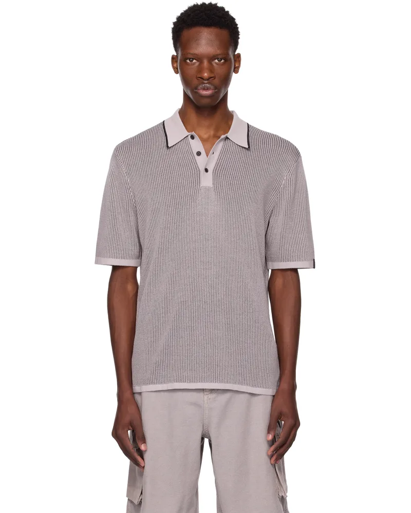 Rag & Bone Gray Harvey Knit Polo Llcgr