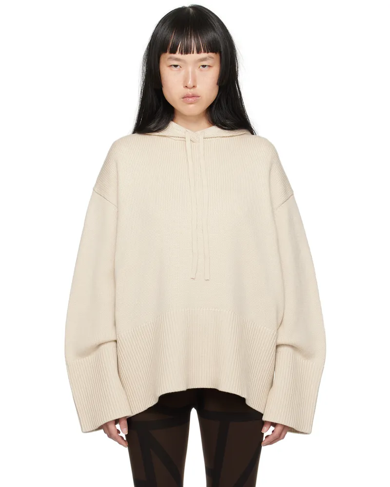 Totême Beige Signature Hoodie 057