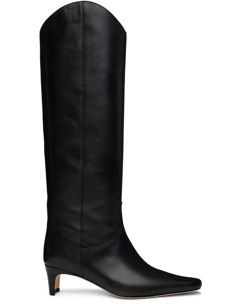 STAUD Black Western Wally Tall Boots Blk