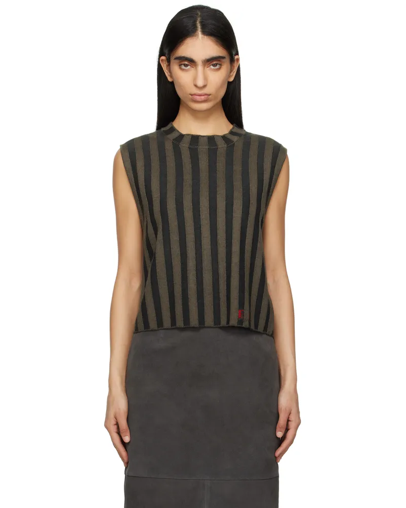 Eckhaus Latta Brown Keyboard Tank Top Bog