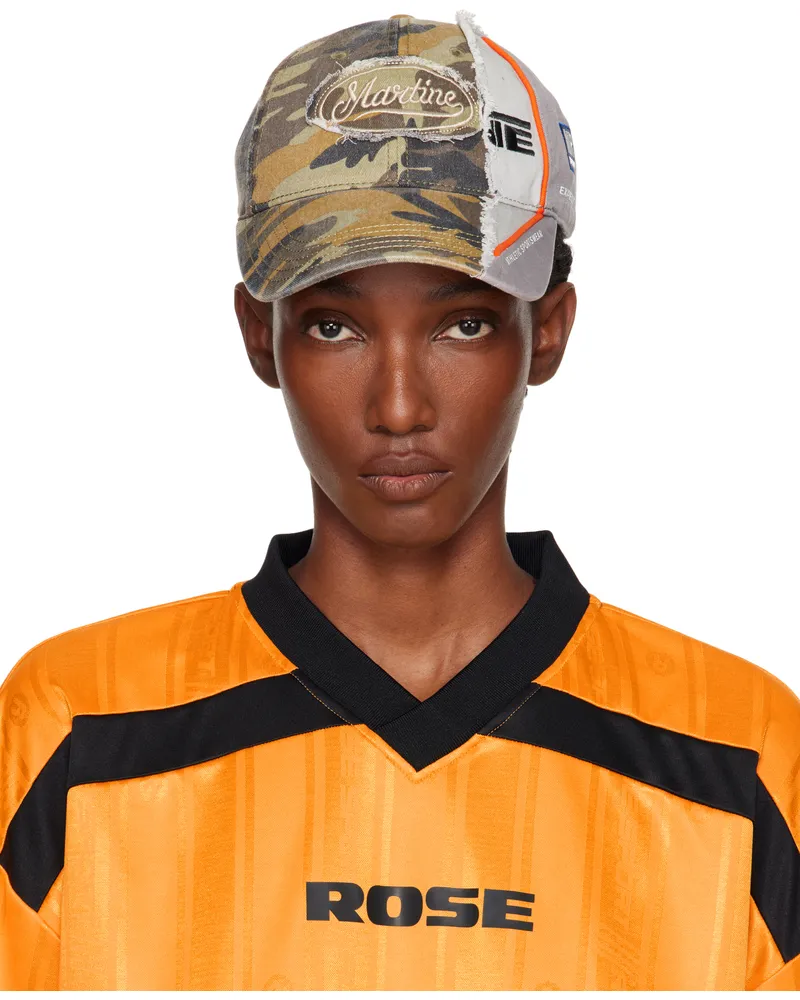 Martine Rose Green & Gray Collage 'Expect Perfection' Cap Green