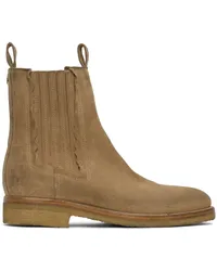 Golden Goose Brown Suede Chelsea Boots Tobacco