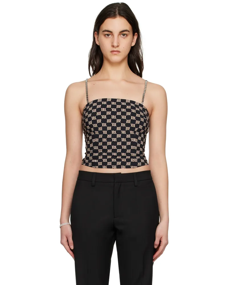 MISBHV Black Monogram Tank Top Black