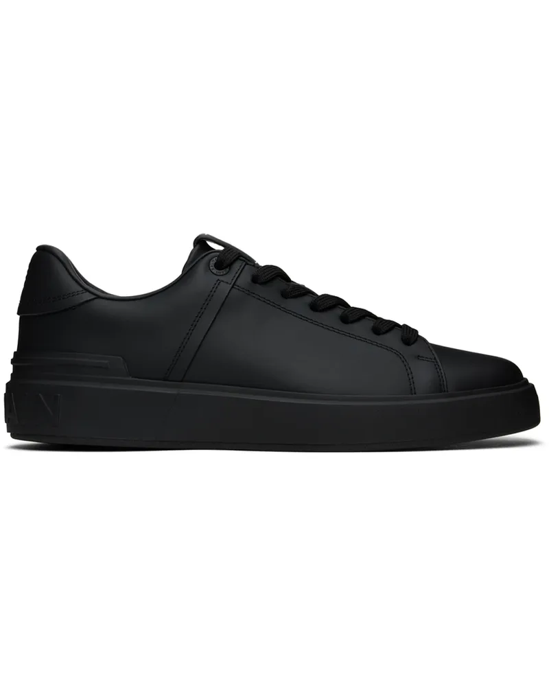 Balmain Black B-Court Leather Sneakers 0pa