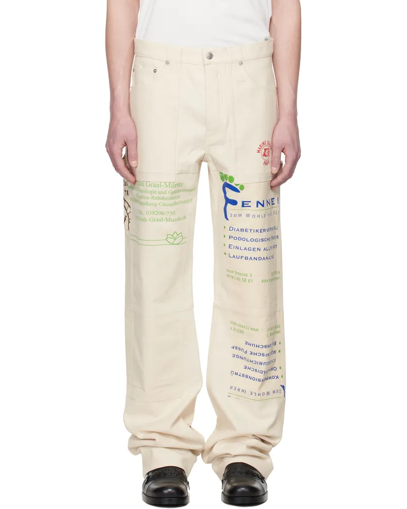 Marine Serre Beige Regenerated Tote Bags Workwear Trousers Wh30