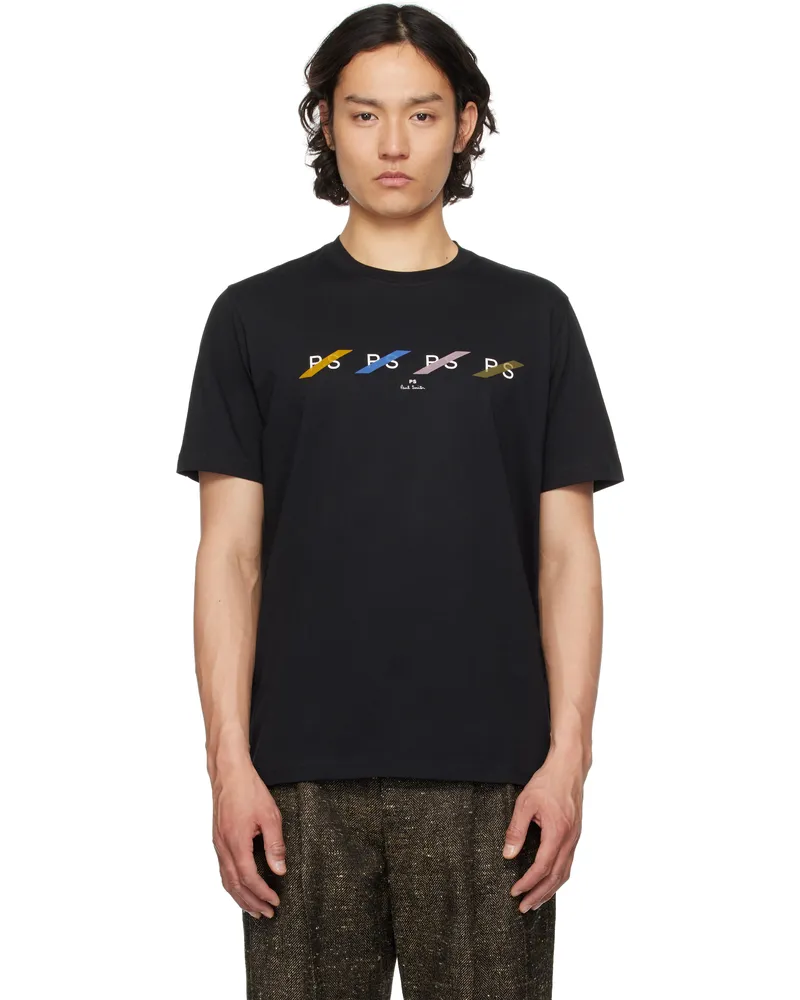 Paul Smith Black 'PS' Row Multi T-shirt 79