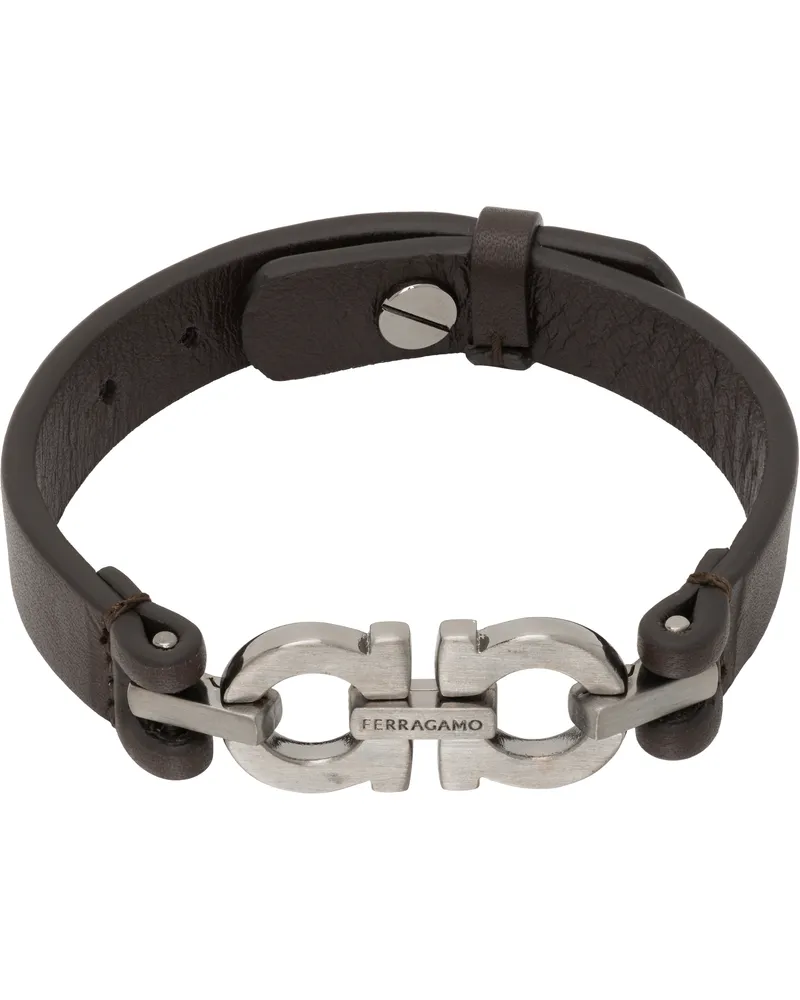 Ferragamo Double Gancini Bracelet Rutenio