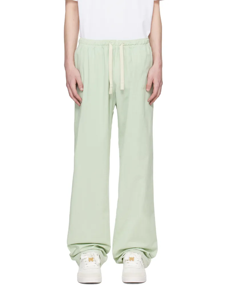 Palm Angels Green Embroidered Sweatpants Mint