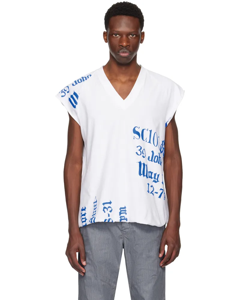 SC103 White Printed T-Shirt Loot