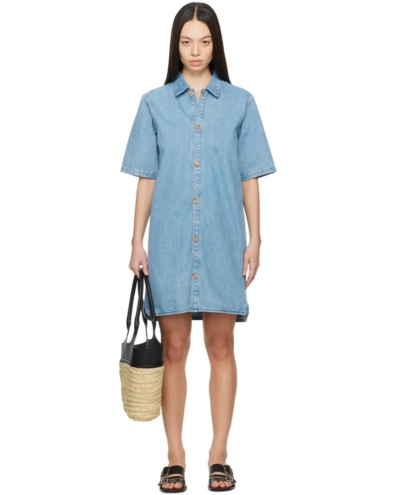 A.P.C. Blue Venezia Denim Minidress Iab