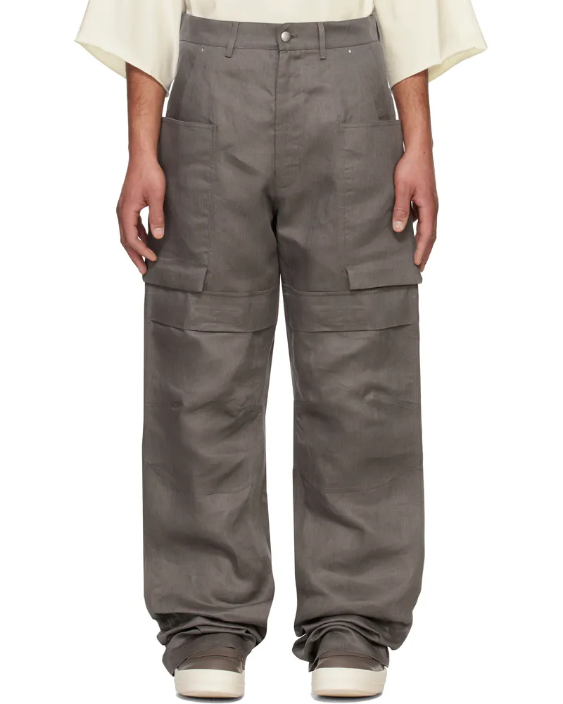 Rick Owens Gray Hollywood Stefan Cargo Pants 34