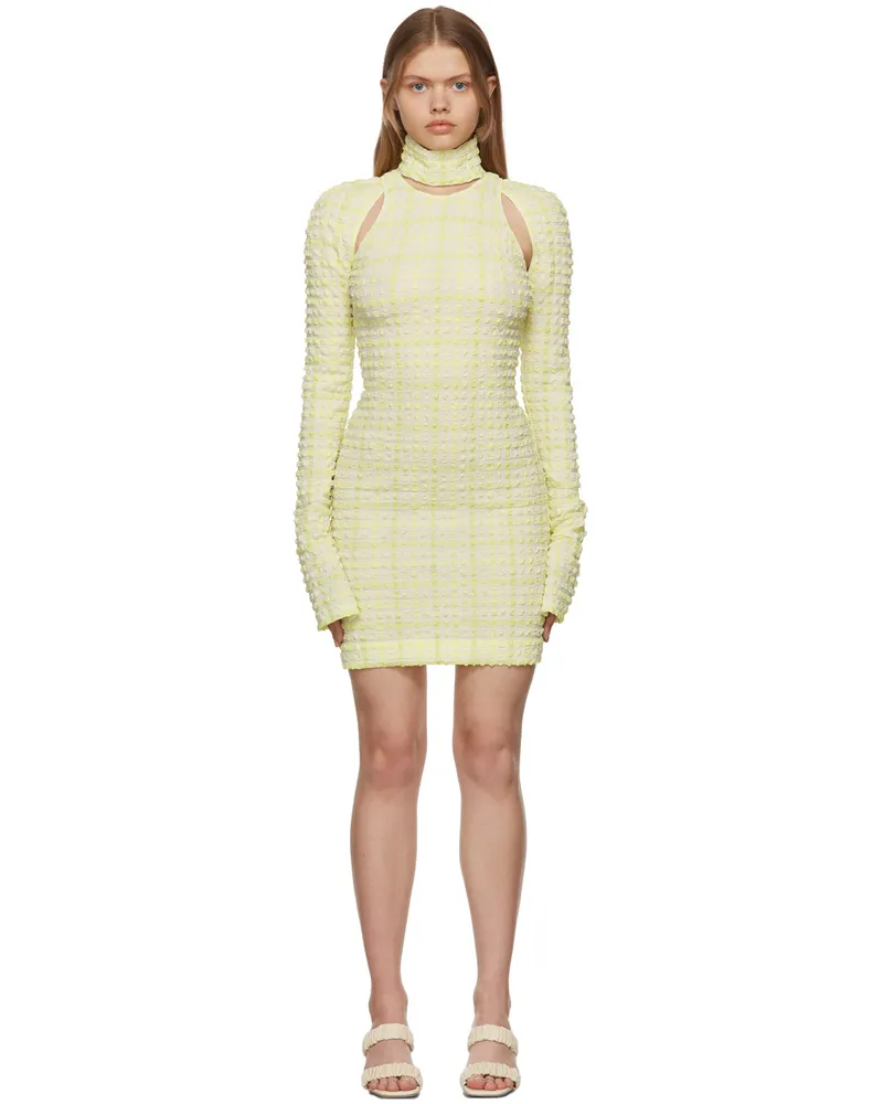 Nanushka Yellow Kali Short Dress Yellow