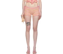 Pink & Yellow Drawstring Shorts