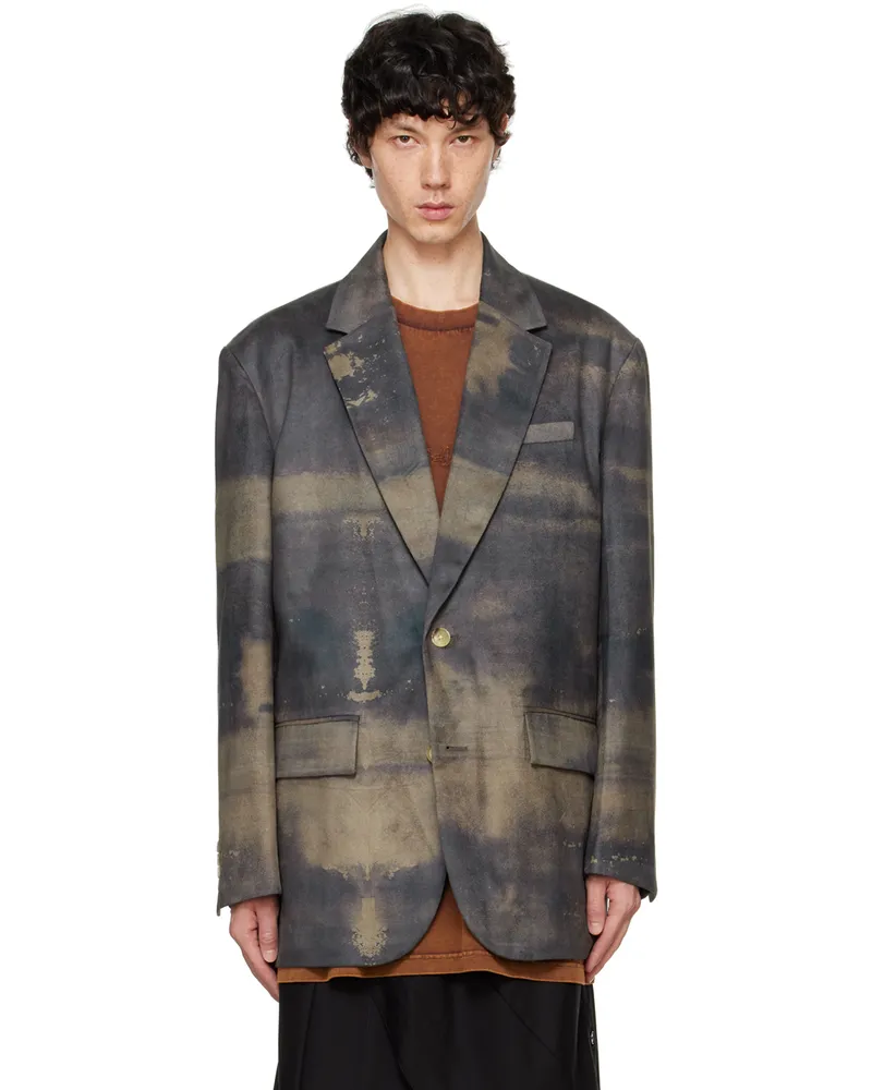 Feng Chen Wang Green Peached Blazer Brown