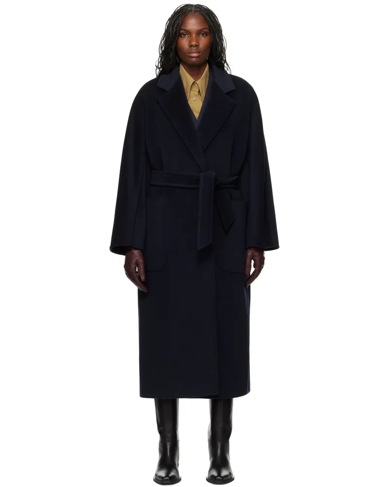 Max Mara Navy Locri Coat 005