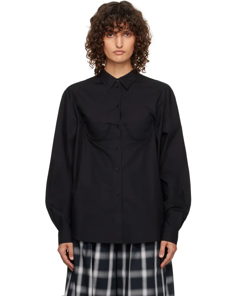 pushBUTTON Black Bra Detail Shirt Black