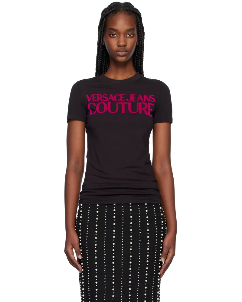 Versace Jeans Black Institutional Logo T-shirt E899